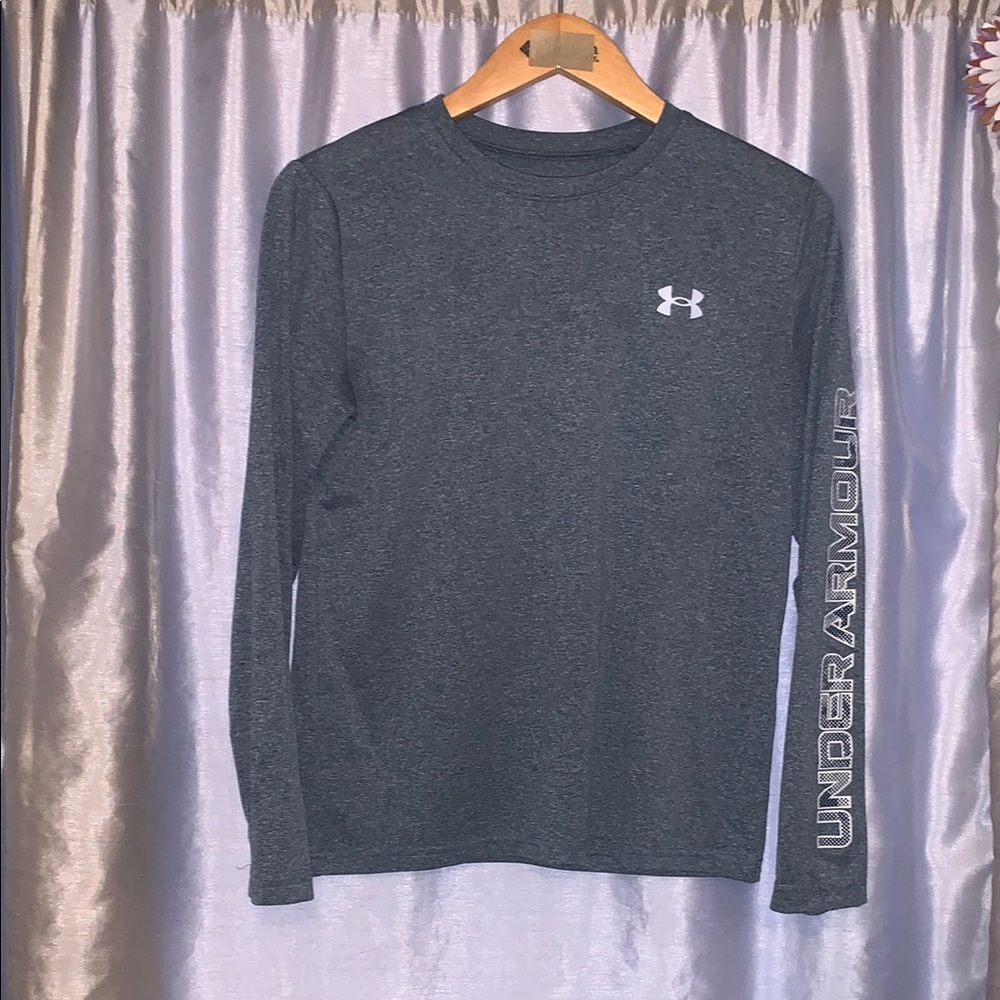 Under Armour YLG Youth Large Long Sleeve Unisex Kids Athletic Fitted Shirt